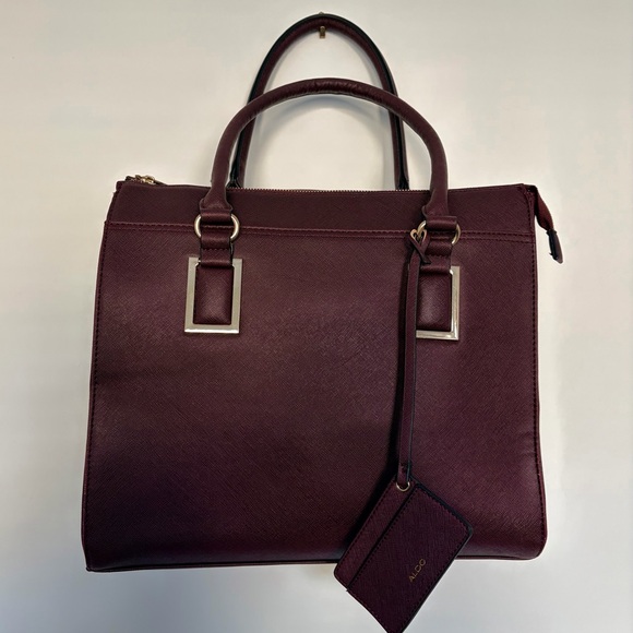 ALDO Burgundy Tote - Like New - Picture 1 of 6